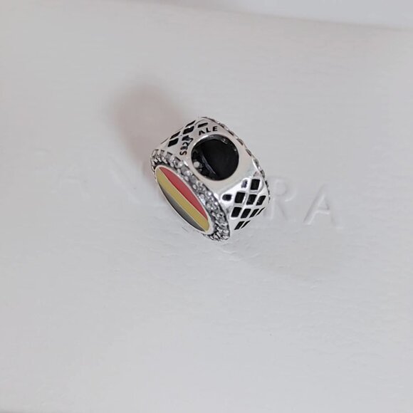 Belgium Flag Charm Bead Travel Pendant Bracelet Pendant S925 Silver with box - Picture 4 of 6